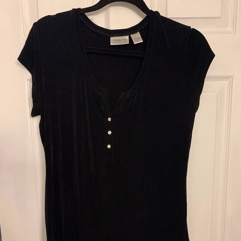 Women's Black Chico Travelers Top